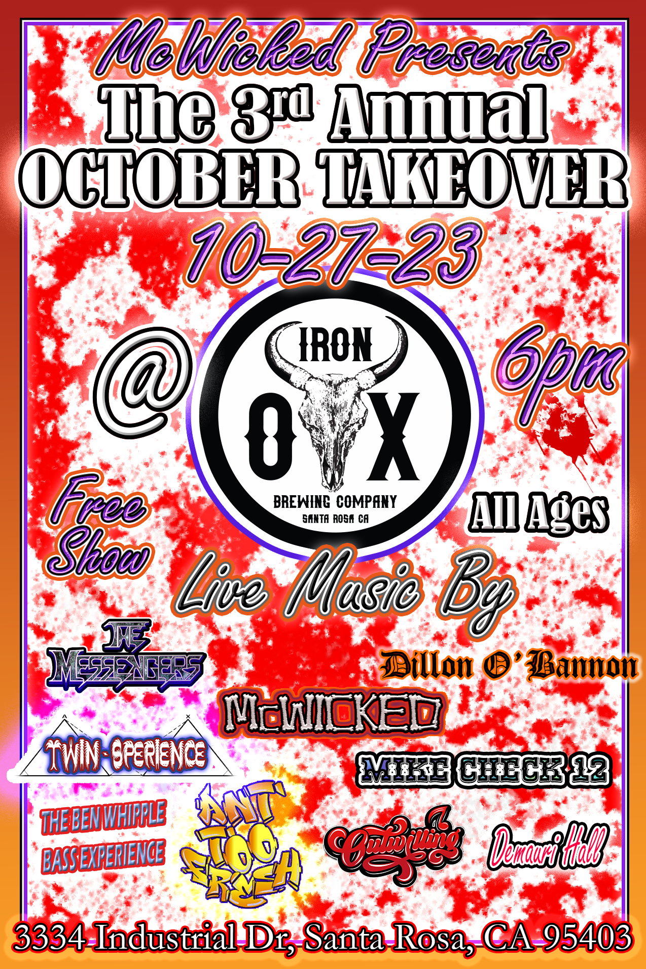 McWicked free show at Iron Ox Brewing in Santa Rosa